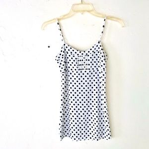 Free People White Polka Dot Camisole Tank Top